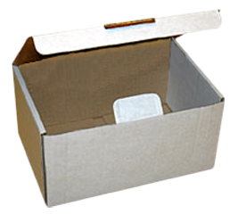 Balta atvira kvadratinė dėžutė